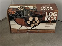 Iron & Leather Fire Wood Holder