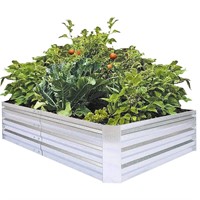 FOYUEE Galvanized Raised Garden Beds for