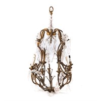 Louis XVI style bronze 8-light chandelier