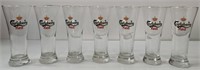 7 Vintage Carlsberg Red Gold Rim Glasses