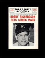 1961 Nu Card Scoops #415 Bobby Richardson NRMT+