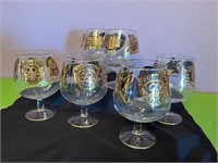 6 Vintage Schlitz Culver Beer Glasses