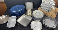 Selection of bake ware muffin pans, molds, large