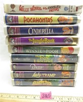 9 Children's VHS Movies, many Disney