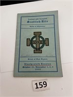 1953 Masonic Scottish Rite Reunion Book