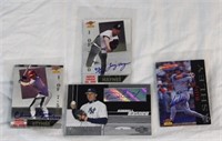 (4) AUTHENTIC AUTOGRAPHED BASEBALL CARDS