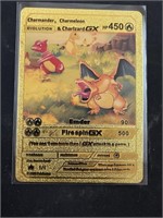 Charmander, Chameleon, & Charizard GX Gold Foil Po