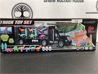 iBase Toy Truck Toy Set w/ Dinos and cars