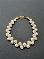 10k Gold & Pearl Bracelet