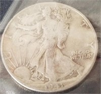 Silver walking liberty half dollar 1941
