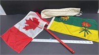 Canada & Saskatchewan Flags (18" x 11") with