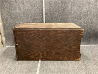 Old Wooden Tool Chest with Tools