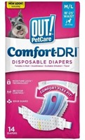 Out! Disposable Diapers, Medium, 14-Count