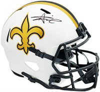 Alvin Kamara Autographed White Helmet Beckett