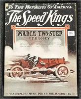 Vintage Speed Kings race car sheet music (as