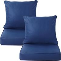 20inx21.5in Patio Cushions  Waterproof  Blue  8pcs