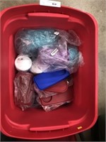 Tote of New & Used Tupperware