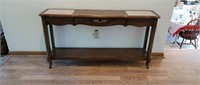 French Style Sofa Table with Marble Inserts