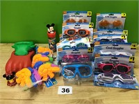 Large lot with goggles and sand toys lot of 33
