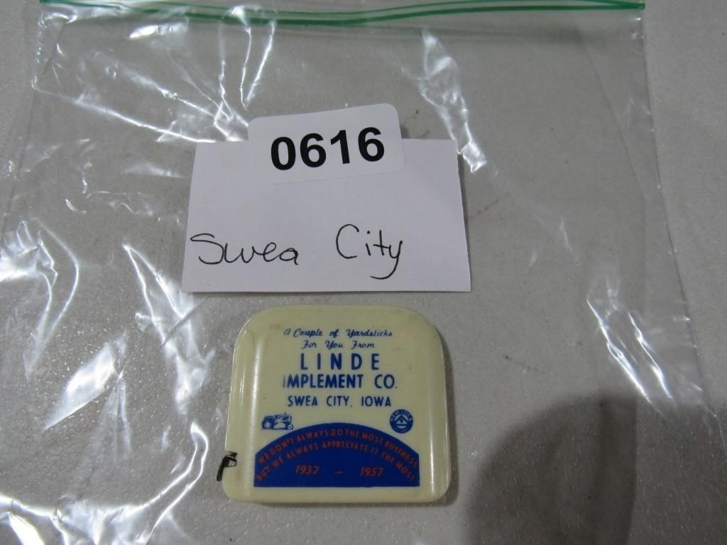 Swea City, IA  Linde Implement Co Tape Measure