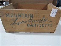 Lake County Mountain Bartlett Pears Wooden Crate