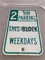 Metal Parking Sign 12"x18"