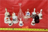 Assorted glass decorative bells