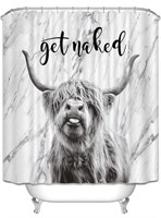 Get Naked Shower Curtain, Cow Shower Curtain,