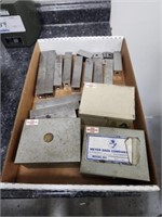 FLAT OF VARIOUS GAGE BLOCKS AND PIN GAGES