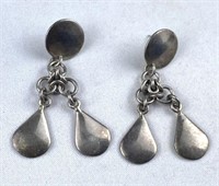 925 Silver Pear Drop Post Earrings