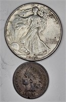 1942 WL Half Dollar - 1883 Indian Head CEnt