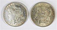 (2) 1921 MORGAN SILVER DOLLARS