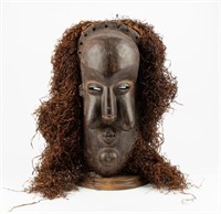 Cultural Art African Bobo Wood Mask With Stand