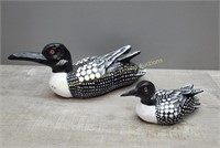 Carved Loons.