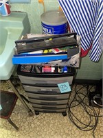 storage cart includes contents office supplies