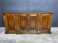 Solid wood hutch. 4 compartments. See photos
