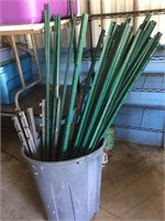 Steel & Plastic Fence Posts, Approximately 40