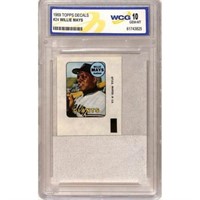 1969 Topps Decals Willie Mays Graded Gem Mint