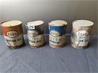 4 ESSO Motor OIL Cans