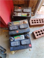 3 used utility batteries.