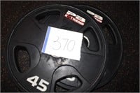 Set of (2) 45LBS PB Extreme Weight Plates