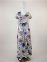 Vintage 1970s Floral Printed Maxi Dress