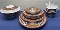 Asian Design Melamine Plates , Bowls Trays.