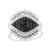 Exquisite 1.00ct White & Black Diamond Ring