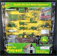 Ertl 1/64 Scale John Deere Farm Toy Playset