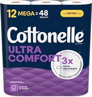 12-Pk Cottonelle Ultra Comfort Toilet Paper,