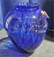 Princess House Cobalt Blue Vase  8" Tall