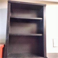 (2) Black Wood Book Shelves    (O# 56C)