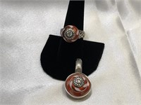 Ring Pendant Sterling Change a Bead & Pandora Bead