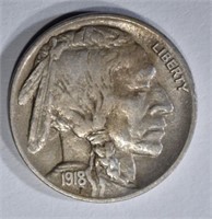 1918-D BUFFALO NICKEL VF/XF